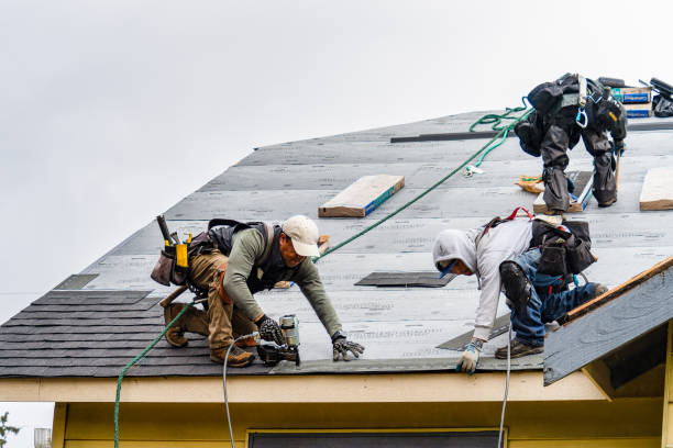 Professional Gutter Installation technician working in South Milford, IN